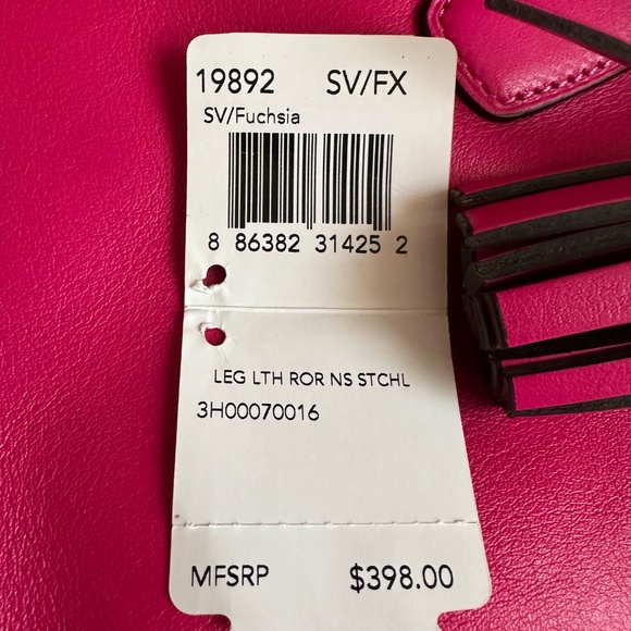 Coach Legacy Leather Rory NS Satchel 19892 Fuschia Pink MSRP $398 - Picture 7 of 7